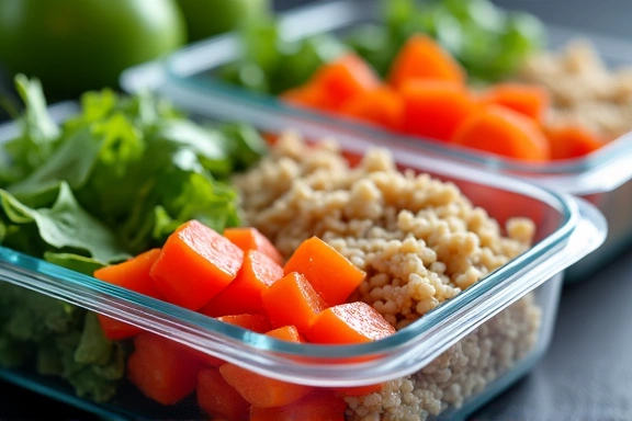 Healthy meal prep example